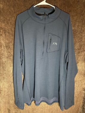 KUIU Logo Navy Merino Wool Base Layer